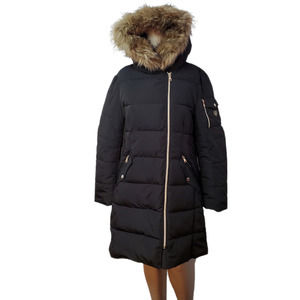 New Vince Camuto Women's Fur-Trim Hooded Puffer Coat